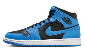 バスケットシューズ バッシュ スニーカー ジョーダン Jordan Air Jordan 1 Mid University Blue/Black ストリート