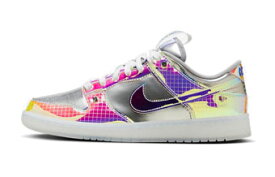 バスケットシューズ バッシュ スニーカー ナイキ Nike Dunk Low Retro Be True To Your DNA Silver Multi ストリート