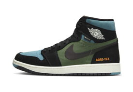 バスケットシューズ バッシュ スニーカー ゴアテックス ジョーダン Jordan Air Jordan 1 Hi ELEMENT　GTX Black/Olive/Mandarin/Sail/Aqua ストリート