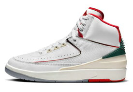 バスケットシューズ バッシュ スニーカー ジョーダン Jordan Air Jordan 2 Retro Origins White/Fire Red/Green/Sail ストリート