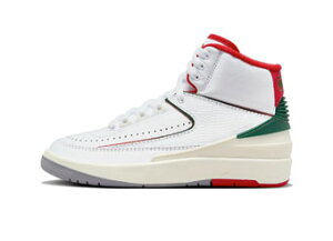 �o�X�P�b�g�V���[�Y �o�b�V�� �X�j�[�J�[ �W���[�_�� Jordan Air Jordan 2 Retro GS Origins GS White/Fire Red/Green/Sail �X�g���[�g �yGS�z�L�b�Y