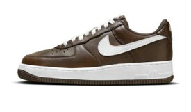 バスケットシューズ バッシュ スニーカー ナイキ Nike AIR FORCE 1 LOW RETRO Qs Chocolate Brown/White ストリート