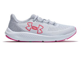 シューズ スニーカー ランニング アンダーアーマー UnderArmour UA チャージド パスート3 ビックロゴ GS GS Gray/Pink ランニング トレーニング ストリート 【GS】キッズ