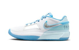 バスケットシューズ バッシュ スニーカー ジャ・モラント ナイキ Nike JA 1 SE GS GS White/Blue/Silver ストリート 【GS】キッズ