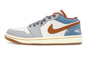 oXPbgV[Y obV Xj[J[ W[_ Jordan Wmns Air Jordan 1 Low SE Denim Swoosh W Phantom/Coconut Milk/Brown/Blue Xg[g yWOMEN'Sz