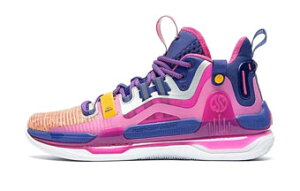�o�X�P�b�g�V���[�Y �o�b�V�� �X�j�[�J�[ �A�[�����E�S�[�h�� 361 Degrees AG1 Aaron Gordon California Sunset Pink/Purple/Blue �X�g���[�g