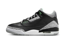 バスケットシューズ バッシュ スニーカー ジョーダン Jordan Air Jordan 3 Retro　Green Glow Black/Green/Wolf Grey ストリート