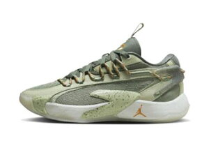 �o�X�P�b�g�V���[�Y �o�b�V�� ���J�E�h���`�b�` �W���[�_�� Jordan JORDAN LUKA 2 OLIVE AURA Olive/Orange/Green