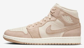 バスケットシューズ バッシュ スニーカー ストーンウォッシュド ジョーダン Jordan Wmns Air Jordan 1 Mid SE Stone Washed W Light Brown/Sail ストリート 【WOMEN'S】