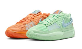 バスケットシューズ バッシュ スニーカー ジャ・モラント ナイキ Nike JA 1 GS Bright Mandarin GS Orange/Green ストリート 【GS】キッズ