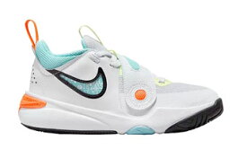 バスケットシューズ バッシュ ナイキ Nike Team Hustle D11 PS PS White/Turquoise/Orange 【PS】