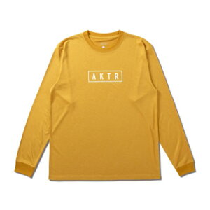 �o�X�P�b�g�����O�@T�V���c �E�F�A �A�N�^�[ AKTR AKTR LOGO L/S SPORTS TEE YELLOW �yMEN'S�z