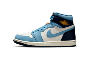 �o�X�P�b�g�V���[�Y �o�b�V�� �X�j�[�J�[ �t�@�[�X�g �C�� �t���C�g �W���[�_�� Jordan Wmns Air Jordan 1 Retro HI OG�@First in Flight W White/U.Blue/Navy �X�g���[�g �yWOMEN'S�z