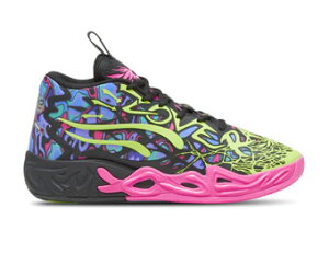 �o�X�P�b�g�V���[�Y �o�b�V�� �������{�[�� �v�[�} Puma MB.04�@Heem Black/Pink/Lime
