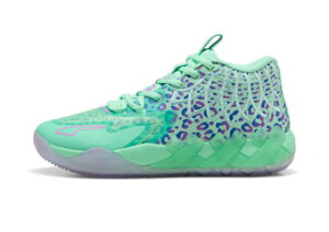�o�X�P�b�g�V���[�Y �o�b�V�� �������{�[�� �v�[�} Puma MB.01 Alien Safari Green/Blue