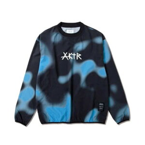 �o�X�P�b�gT�V���c �E�F�A �A�N�^�[ AKTR BORDERLESS PULLOVER SHOOTING SHIRTS BLACK/BLUE �X�g���[�g �yMEN'S�z