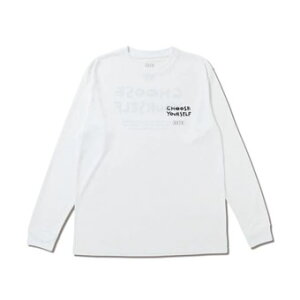 �o�X�P�b�g�����O�@T�V���c �E�F�A �A�N�^�[ AKTR CHOOSE YOURSELF L/S SPORTS TEE WHITE �X�g���[�g �yMEN'S�z