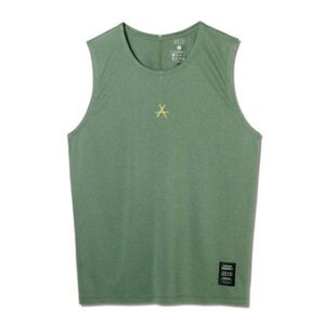 �o�X�P�b�g�m�[�X���[�u�@�^���N�g�b�v �E�F�A �A�N�^�[ AKTR ASTERISK SLEEVELESS SPORTS TEE GREEN �X�g���[�g �yMEN'S�z