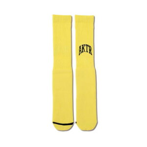 �o�X�P�b�g�\�b�N�X �E�F�A �N���[�\�b�N�X �A�N�^�[ AKTR MONSTER SOCKS COLLEGE LOGO YELLOW