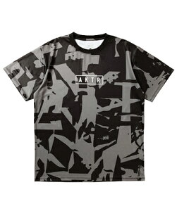 �o�X�P�b�gT�V���c �E�F�A �A�N�^�[ AKTR CUT-UP CAMO AKTR LOGO SPORTS TEE BLACK �yMEN'S�z