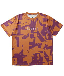 �o�X�P�b�gT�V���c �E�F�A �A�N�^�[ AKTR CUT-UP CAMO AKTR LOGO SPORTS TEE ORANGE �yMEN'S�z