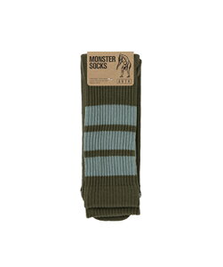 �o�X�P�b�g�\�b�N�X �E�F�A �N���[�\�b�N�X �A�N�^�[ AKTR MONSTER SOCKS OLIVExL-BLUE