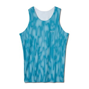�o�X�P�b�g�m�[�X���[�u�@�^���N�g�b�v �E�F�A �A�N�^�[ AKTR MELT CAMO REVERSIBLE TANK BLUExWHITE �yMEN'S�z