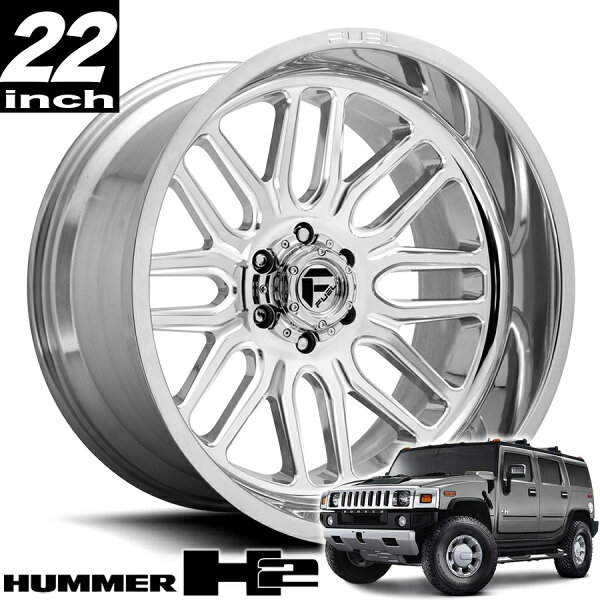 FUEL OFFROAD (フューエルオフロード) IGNIT (イグニット) D721 ポリッシュミルド  22インチアルミホイール 22X12 8H 165.1 -43 HUMMER H2 ハマーH2 オーバーフェンダーサイズ D72122208247