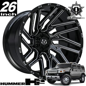 TIS OFFROAD 554BM グロスブラックミルド 26インチアルミホイール 26x14 8H 165.1 -76 HUMMER ハマーH2 オーバーフェンダー用