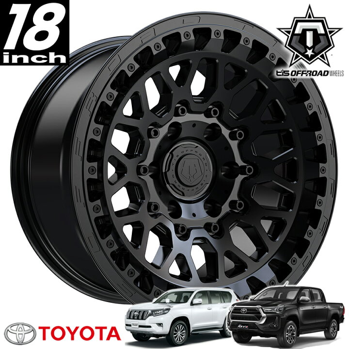 楽天市場】TIS OFFROAD 555SB サテンブラック 18インチアルミホイール 