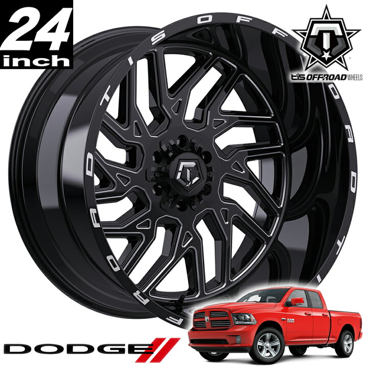 楽天市場】TIS OFFROAD 544BM グロスブラックミルド 24インチアルミ 