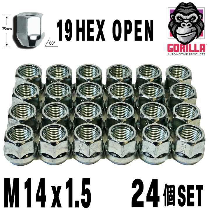 楽天市場】GORILLA ( ゴリラ ) M14x1.5 【24個セット】 貫通ナット 