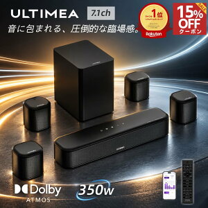 ��10/14 18:00�` �N�[�|����24225�~��7.1ch Dolby�V�����I�� �T�E���h�o�[ �T�E���h�o�[�X�s�[�J�[ ULTIMEA Aura A60 7.1ch Dolby Atmos�Ή� 350W���o�� HDMI eARC �T�u�E�[�t�@�[�t�� �T���E���h�X�s�[�J�[ Bluetoot