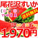 【2017年度7月下旬から出荷予定★早期予約受付中】【送料無料】山形産 ご家庭用 尾花沢すいか(1玉 約6kg)【山形県産/尾花沢産/すいか/スイカ/西瓜/大玉... ランキングお取り寄せ