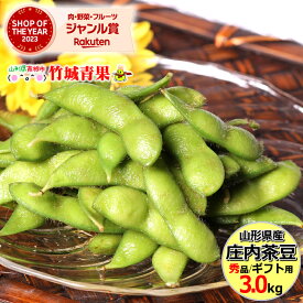 【8月中旬から順次出荷予定】山形県産 枝豆 庄内茶豆 秀品(3kg)※日時指定はメールで※【 山形産 まめ マメ 豆 枝豆 茶豆 庄内茶豆 御中元 お中元 夏 ギフト 送料無料 暑中見舞い 残暑見舞い プレゼント 人気 産地直送 お取り寄せ 贈り物 敬老の日 】