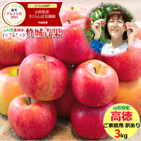 【11月上旬から順次出荷予定】山形県産 ご家庭用 りんご 高徳(こうとく) 3kg(玉数おまかせ)※日時指定はメールで※【リンゴ 林檎 apple 苹果 蘋果 自宅用 家庭用 果物 フルーツ 人気 売れ筋 山形県 送料無料 旬の味覚 お取り寄せ 秋の味覚 冬の味覚】