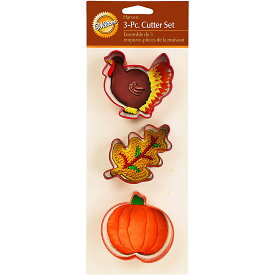 WILTON ( ウィルトン ) オータム 3PC クッキーカッターセット かぼちゃ 葉 小鳥 ハロウィン オータム 秋 フォール クッキー 型 型 抜き型 お菓子 型 製菓道具 お菓子作り 道具 クッキー型 セット クッキー型 製菓用品 クリスマス
