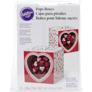 WILTON ( EBg ) |bvXn[g Mtg{bNX 5x5x5cm 12 Hearts Single Pop Gift Box bsO  Mtg{bNX o^C o^Cf[ zCgf[