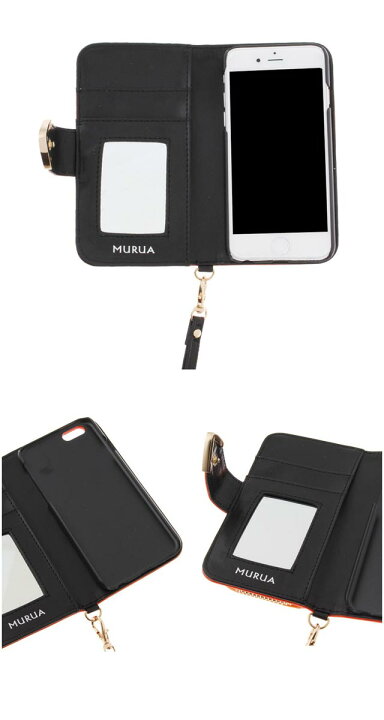 楽天市場 Iphone6 アイフォーン アイフォン 手帳型ケース Murua ポーチ ミラー付 Iphoneケース Zip Case ジップケース ウルトラミックス