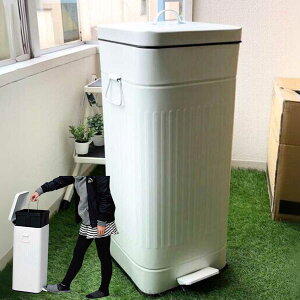 Galva(ガルバ) スクエアダストボックス 30L マットホワイト【 同梱不可 】 インテリア 寝具 収納 インテリア小物 置物 ゴミ箱 角型