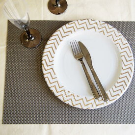 WEVEランチョンマット 43×30 シルバー PVCランチマット 業務用 パーティ ケータリング テーブルマット パーティー アウトドア クリスマス 行楽 運動会 ピクニック 女子会 飾り付け