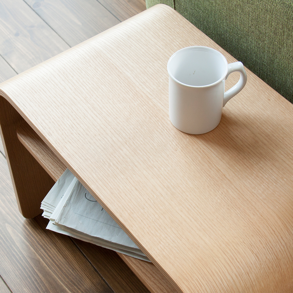 木目サイドテーブル W50×D29.5×H36.5cm 木製 2way ツーウエイ ベッド横 ナイトテーブル ローデスク リビングテーブル  ウォルナット オーク ホワイト | ウルトラミックス