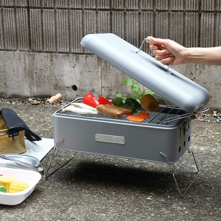 楽天市場】バーベキューコンロセット 2～4人用 蓋付き バーベキュー 