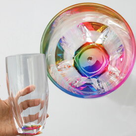 SCHON+（シェーンプラス）Rainbow Hi Ball レインボー ハイボール 560ml 樹脂グラス レインボーカラー クリア グラス コップ SCHON+ byAhm クリスタルグラス ビアグラス ビール グラス カクテル