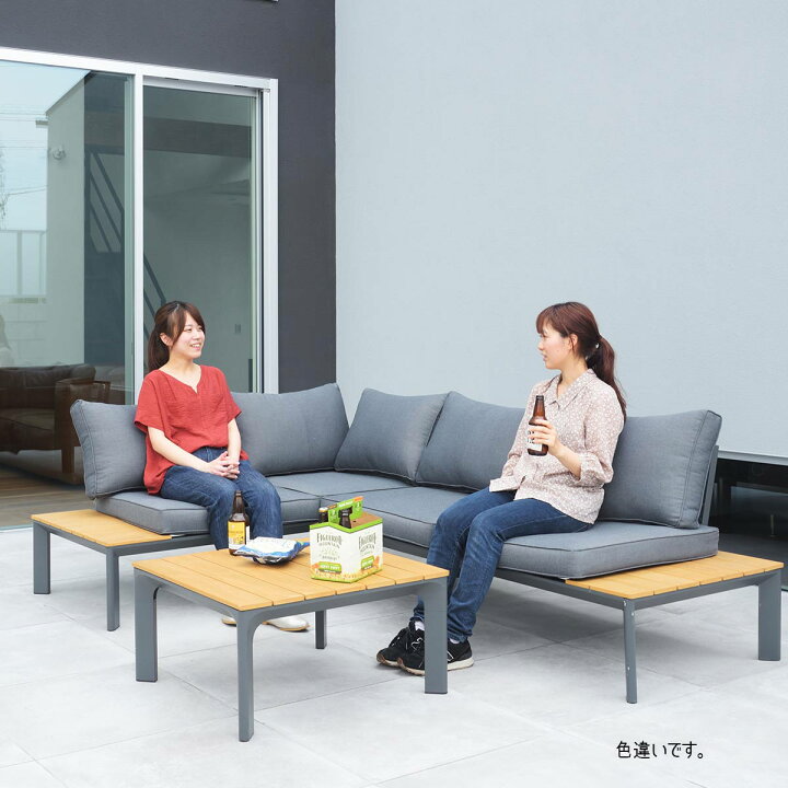 楽天市場】ガーデンソファ＆テーブルセット アウトドアリビング ソファ 