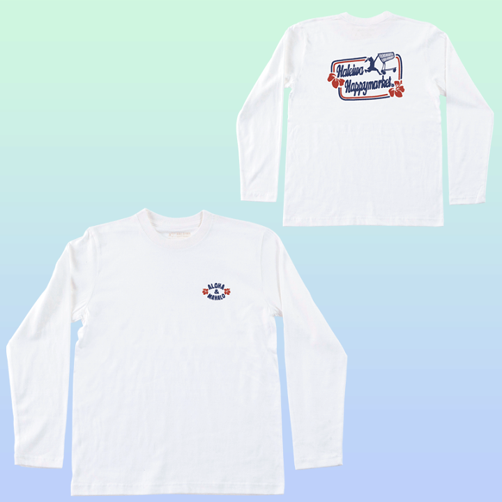 tシャツ ハレイワ ハッピーマーケット ロンT 長袖 Tシャツ ALOHA メンズ レディース ユニセックス ハワイ HALEIWA ホワイト S 楽天市場】tシャツ ハレイワ ハッピーマーケット ロンT 長袖 T