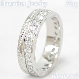 ハワイアンジュエリー リング シルバーリング　指輪Silver Ringダブル・スクロール＆ストーンring-1ハワイアンジュエリーリング