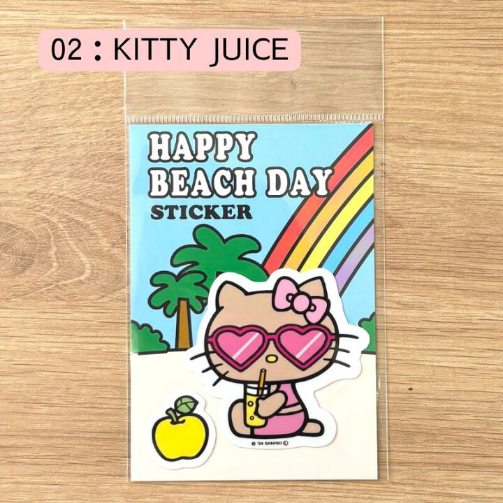 楽天市場】HELLOW KITTY ハローキティ ステッカーHAPPY BEACH DAY 
