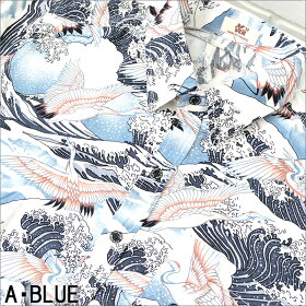 アロハシャツメンズさらさら素材「和柄」『鶴』M,L,XL