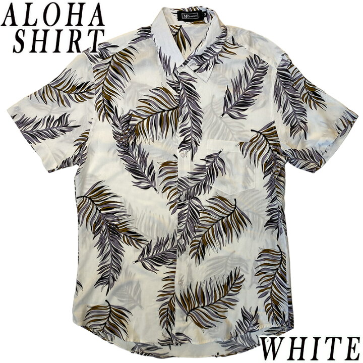 楽天市場】アロハシャツ メンズ 『 リーフ 3 』レーヨン100％ M,L,XL 